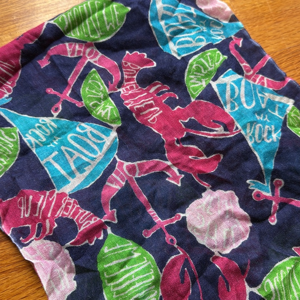 GUC Lilly Pulitzer Rock My Boat Murfette Scarf IM - Picture 2 of 7